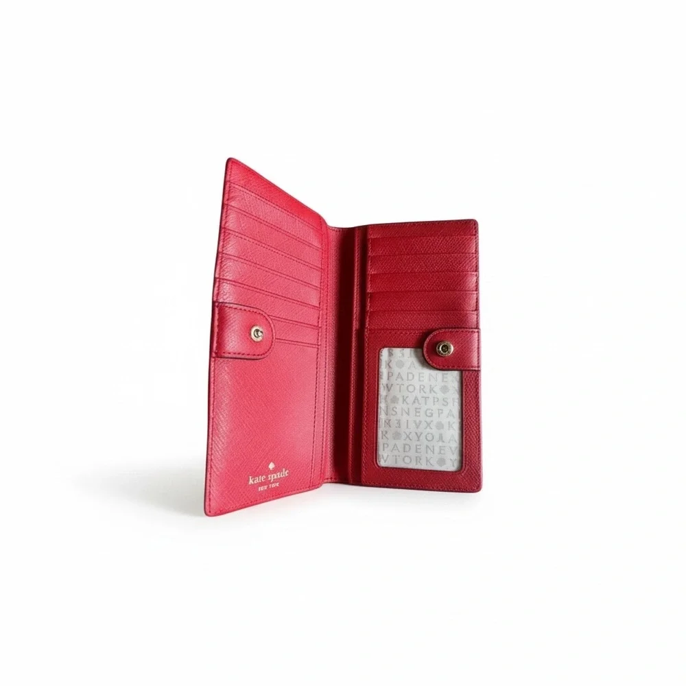 Kate Spade Red Saffiano Leather Continental Wallet | NWOT ✨